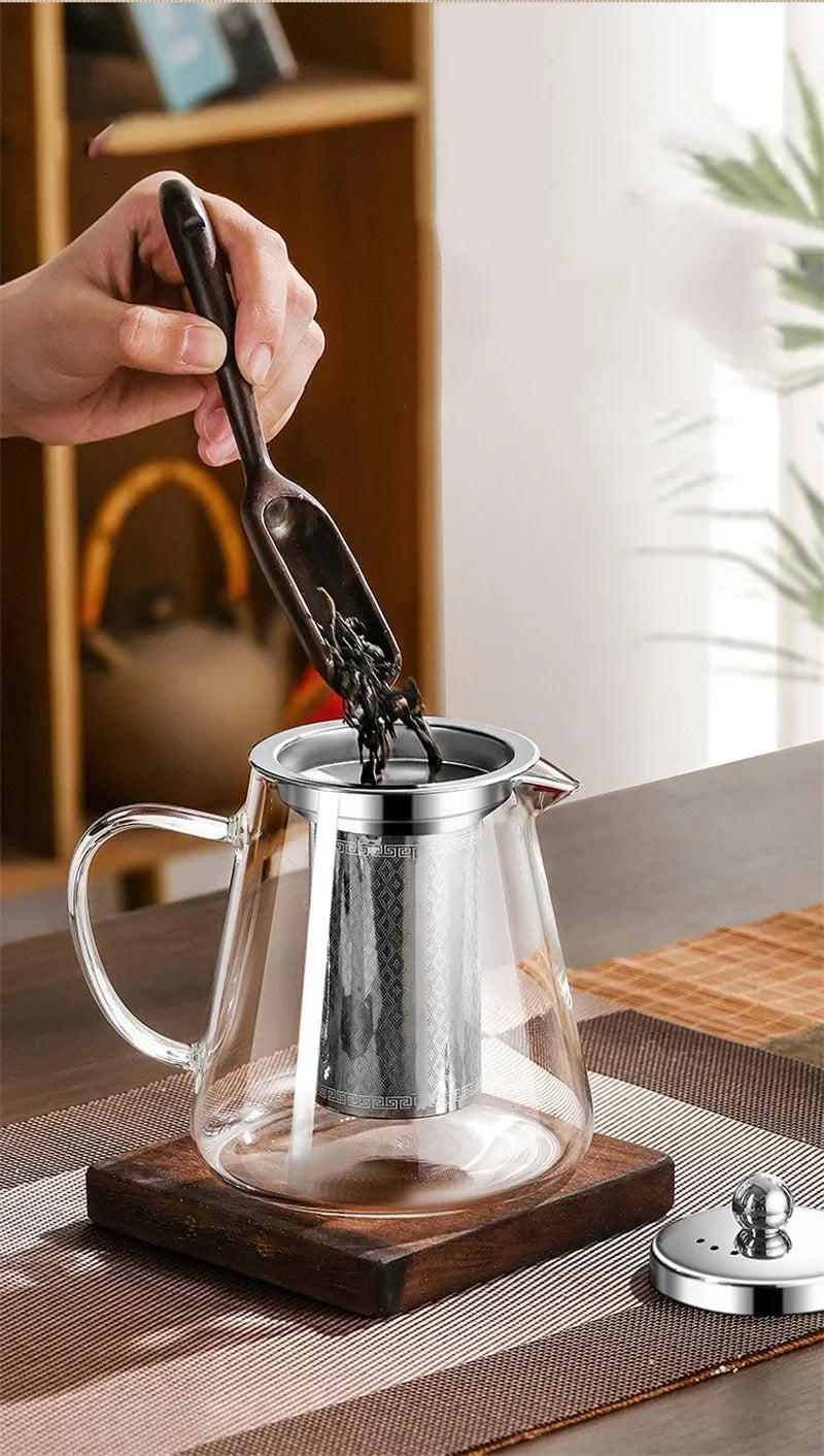 Elegante Teekanne aus Borosilikatglas – Ideal für Teeliebhaber