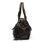 Elegante schwarze Handtasche aus PU-Leder im Vintage-Stil