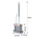 Innovatives Toilettenbürsten-Set aus Silikon mit Wandhalterung & Abflussreiniger