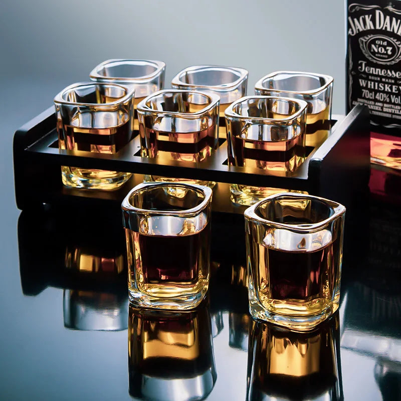 Whiskyglas Set aus Kristall – Gläser mit Schale