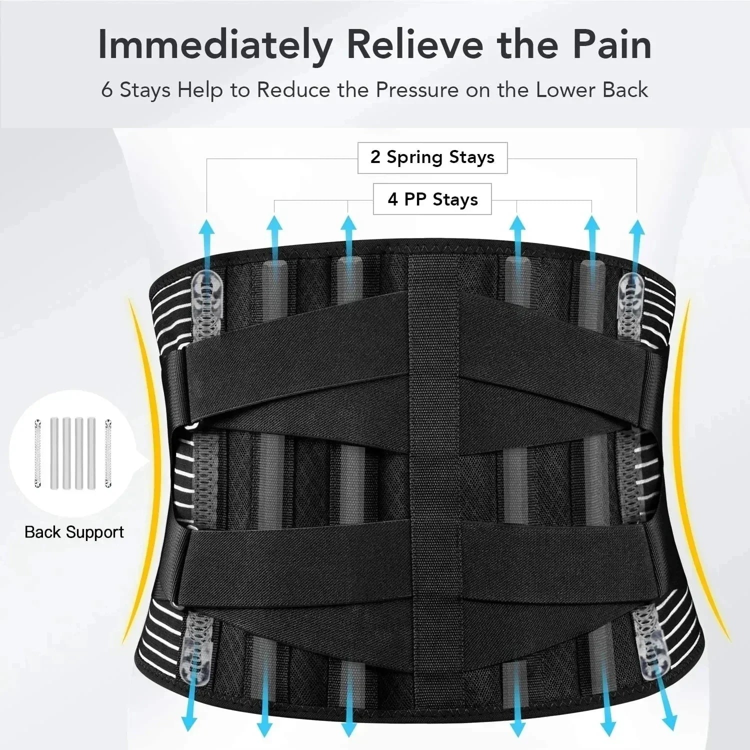 Breathable back support system with 360° flexibility