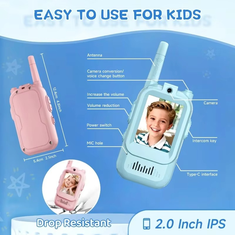 Interaktives Videokommunikationsgerät für Kinder | USB C Aufladung