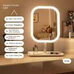 Eleganter LED Schminkspiegel mit Touch-Steuerung und 3 Lichtmodi