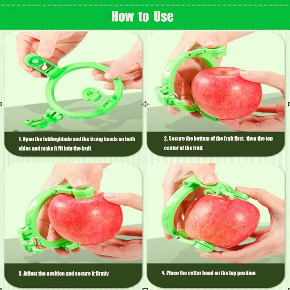 Fruchtzauber | Kompakter Handheld Obstschäler mit Komfortgriff