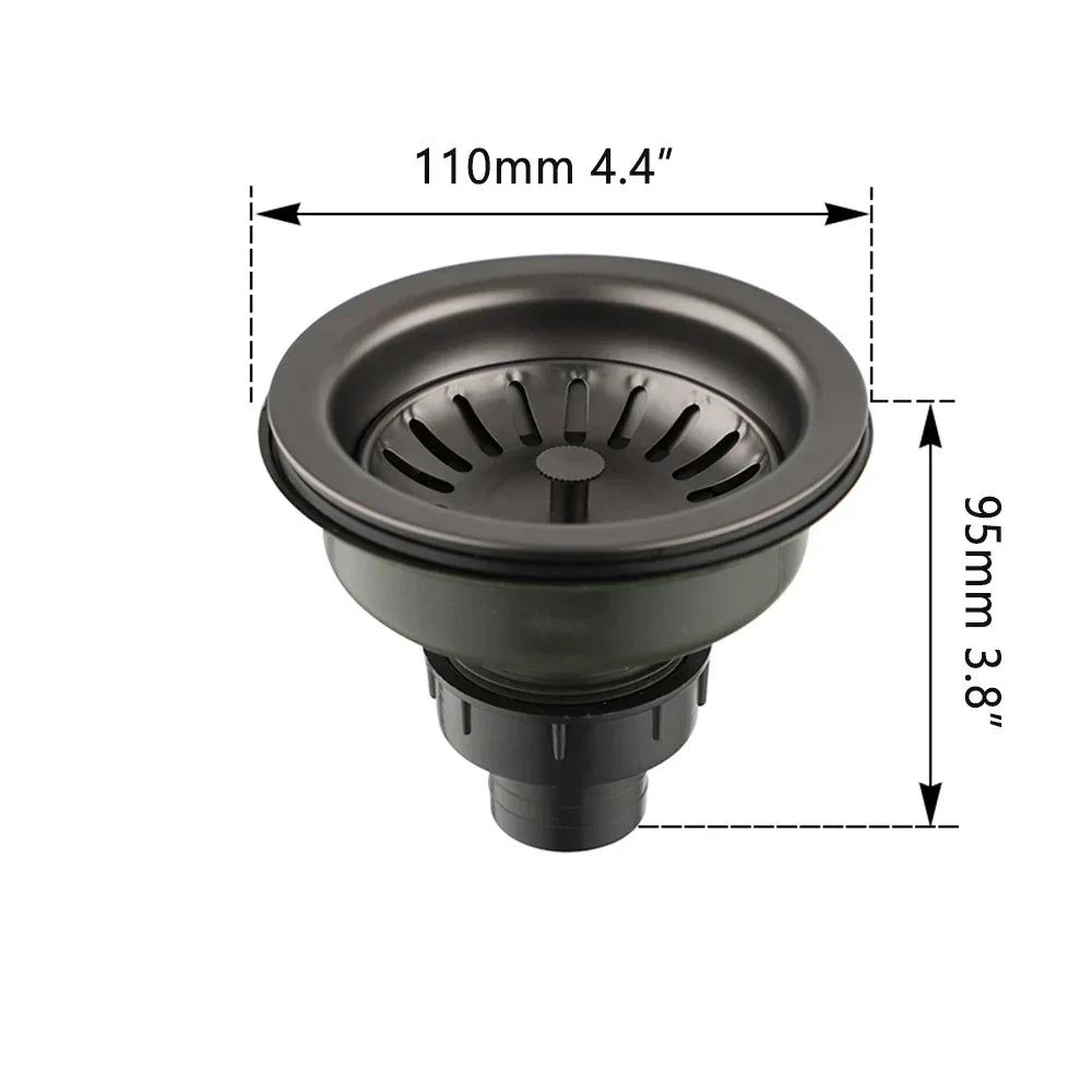 Edelstahl Spülbecken Abflusssieb mit Geruchsfilter – Pop-Up Stopper & Anti-Blockier Korb