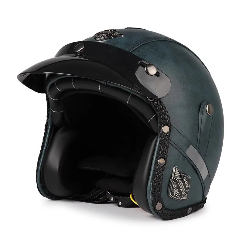 Retro Motorradhelm – Urban Cruiser – (Offenes Gesicht 3/4)
