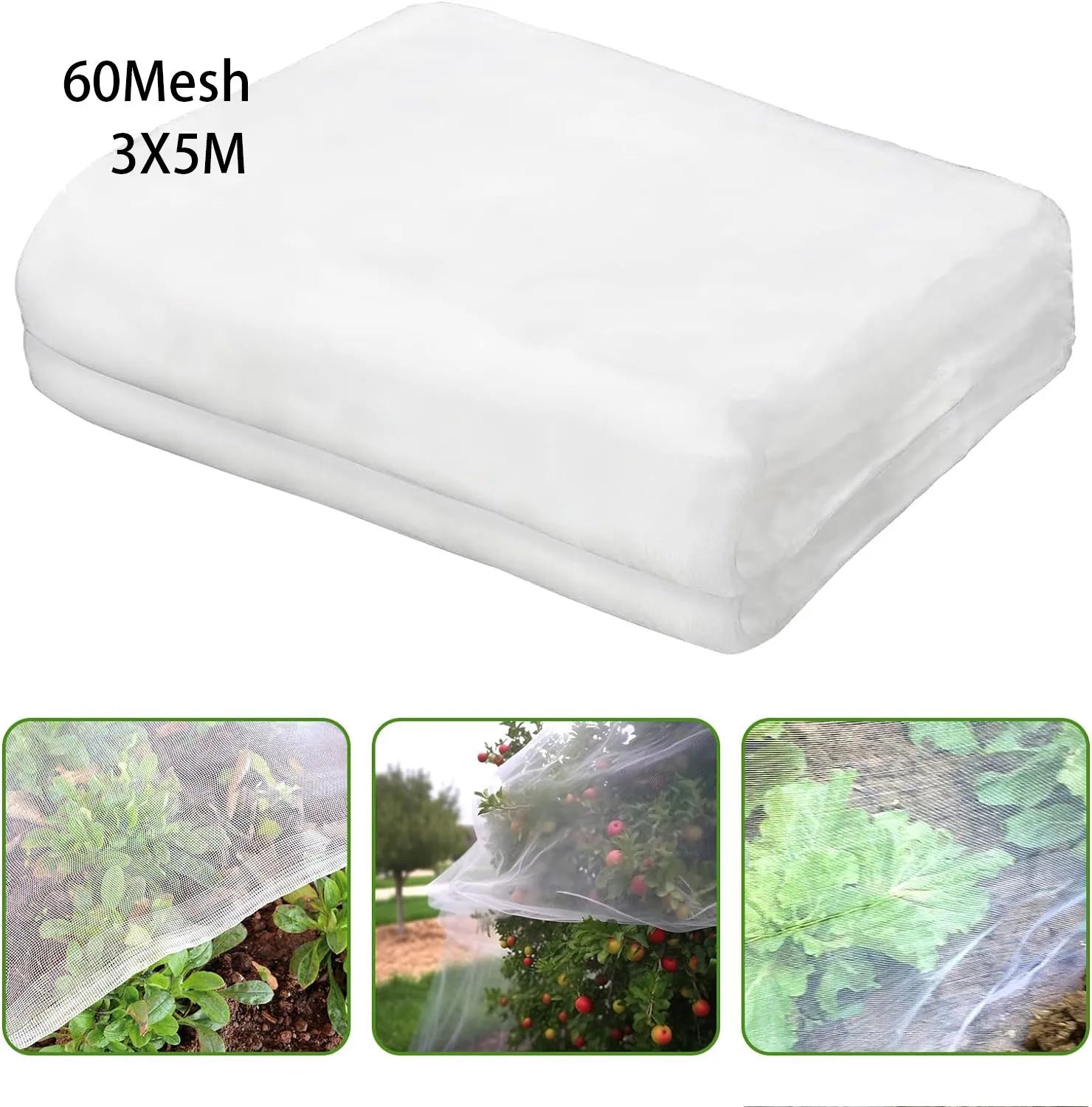 EcoGuard Plant Protection Net | Robust Insect and Bird Protection | Light Permeable for Vegetables and Fruits