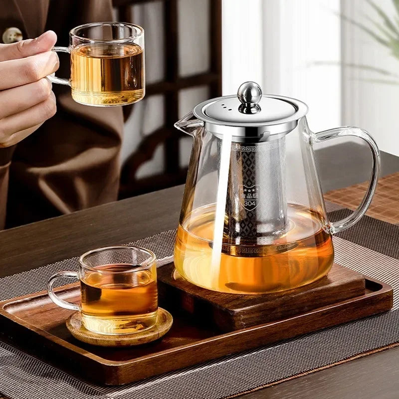 Elegante Teekanne aus Borosilikatglas – Ideal für Teeliebhaber