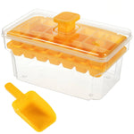 EisGenie Ice Cube Tray with Lid and Container | 68 Cubes | Press Mechanism | BPA-Free