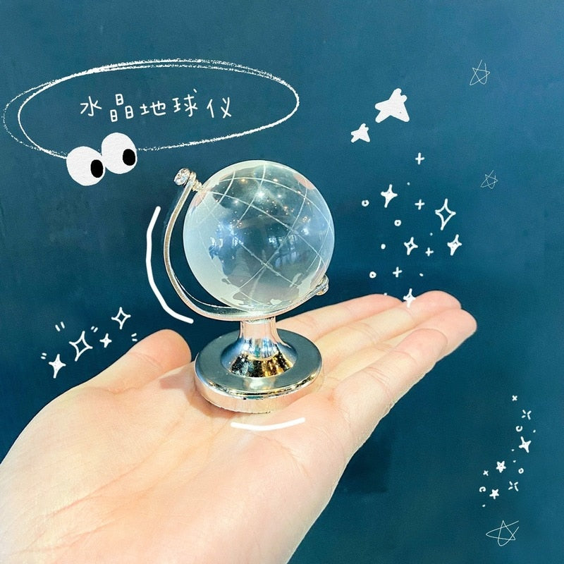 Miniatur-Erde Globus aus klarem Glas – Transparent