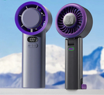 Mini Ventilator mit Kühlplatte – Tragbarer Lüfter mit 100 Geschwindigkeiten und einstellbarem Luftstrom