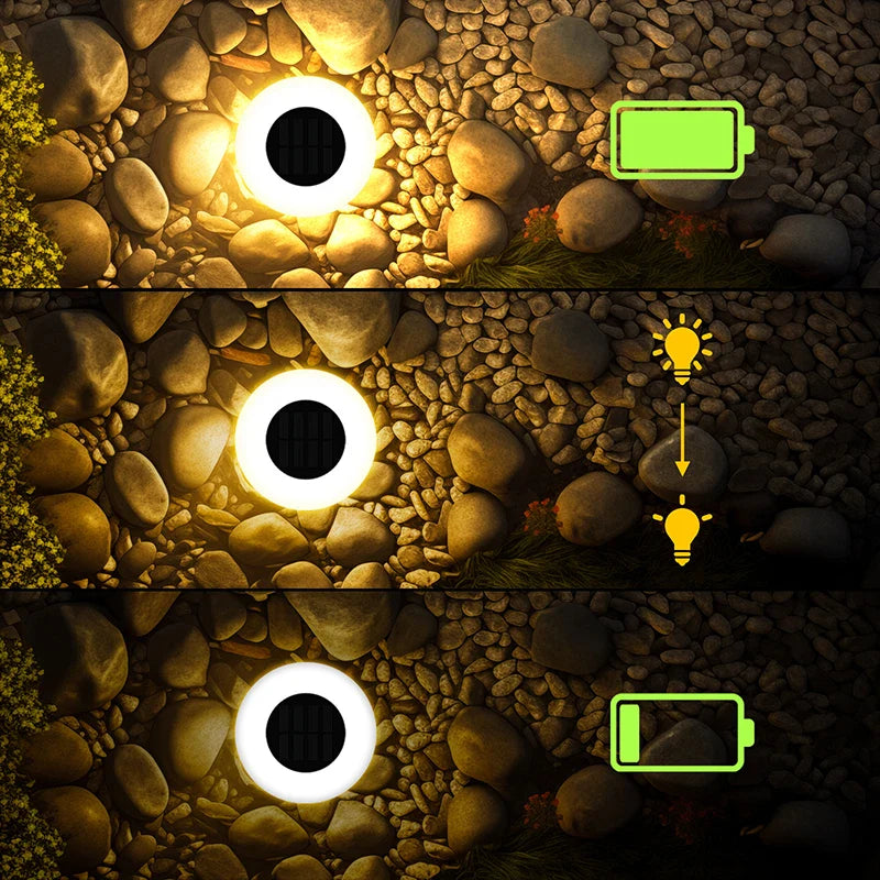Solare Erdlichter mit 14 LEDs und 360° Beleuchtung – 4er Set