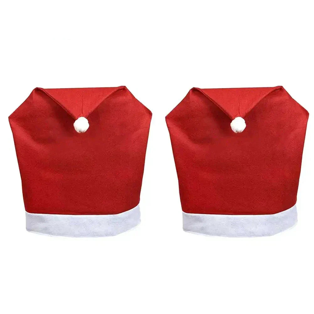 Weihnachtsstuhlbezüge im Santa-Design – Set von dekorativen Bezügen