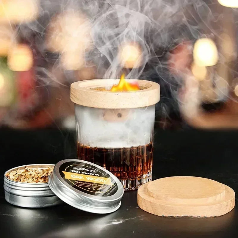 Rauchige Genüsse: Holz-Cocktailraucher-Set für kreative Drinks