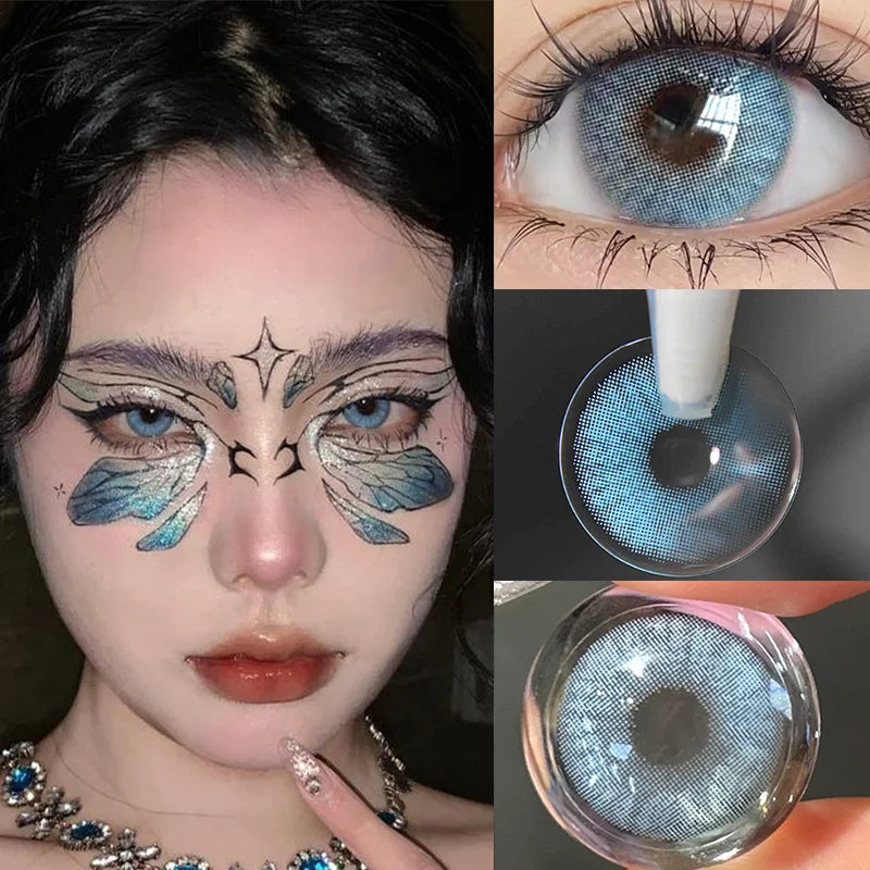 Farbenfrohe Kontaktlinsen mit Dioptrien für strahlende Augen
