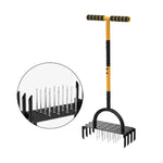 Lawn Aerator Pro | Manual Lawn Aeration with Steel Spikes | 16 Spikes & 8 Hollow Corers | For a Flourishing Garden