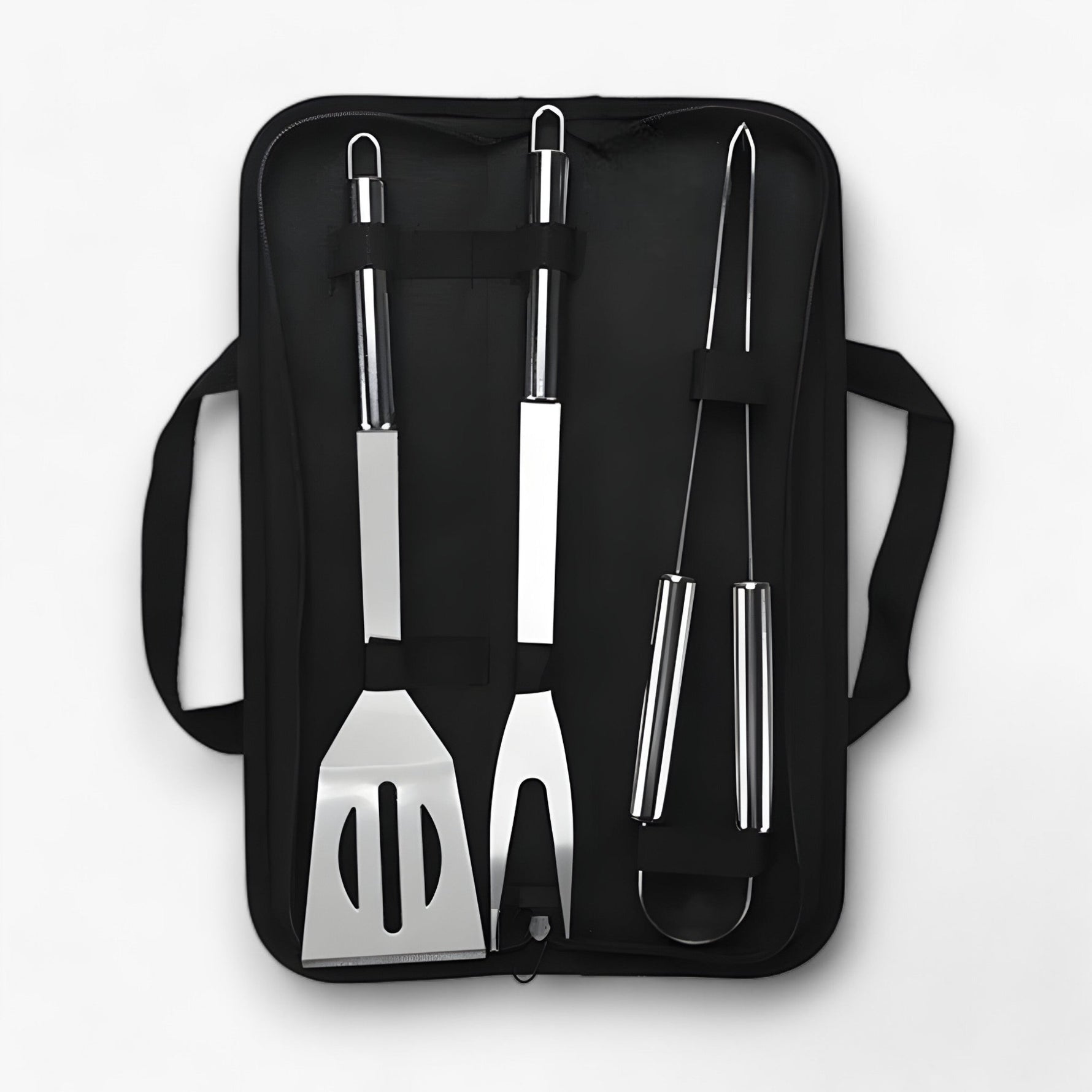 Edelstahl Grillbesteck-Set mit Tragetasche – 3 oder 5 Teile