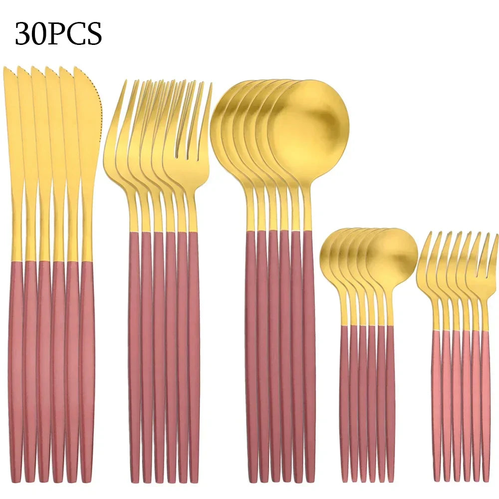 Elegantes 30-teiliges Besteckset für stilvolle Tischmomente