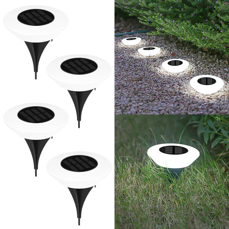 Solare Erdlichter mit 14 LEDs und 360° Beleuchtung – 4er Set