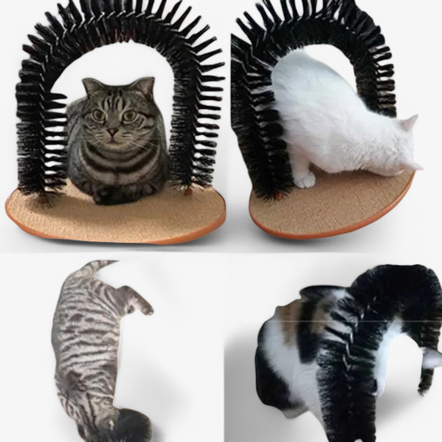 Katzenpflege-Bogen "Spinkrul" mit Kratzmatte und Massagefunktion