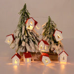Helle Holz Weihnachtsbaum Dekoration – LED Lichterkette für festliche Beleuchtung
