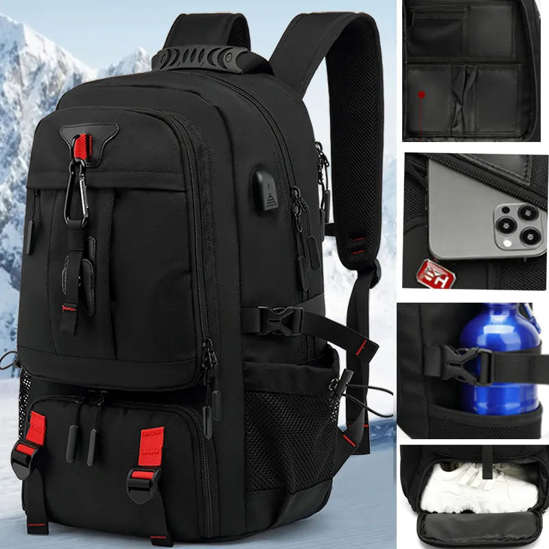 Technischer Trekking-Rucksack mit USB-Anschluss – 50L-80L Volumen