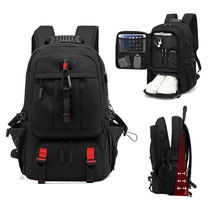 Technischer Trekking-Rucksack mit USB-Anschluss – 50L-80L Volumen