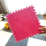 DIY Winter Plüsch Puzzlematte
