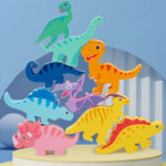 Dinosaurier Stapelspiel im Montessori-Stil