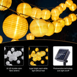 Solarbetriebene Laternenlichterkette – Wasserdicht und Stimmungsvolle Beleuchtung