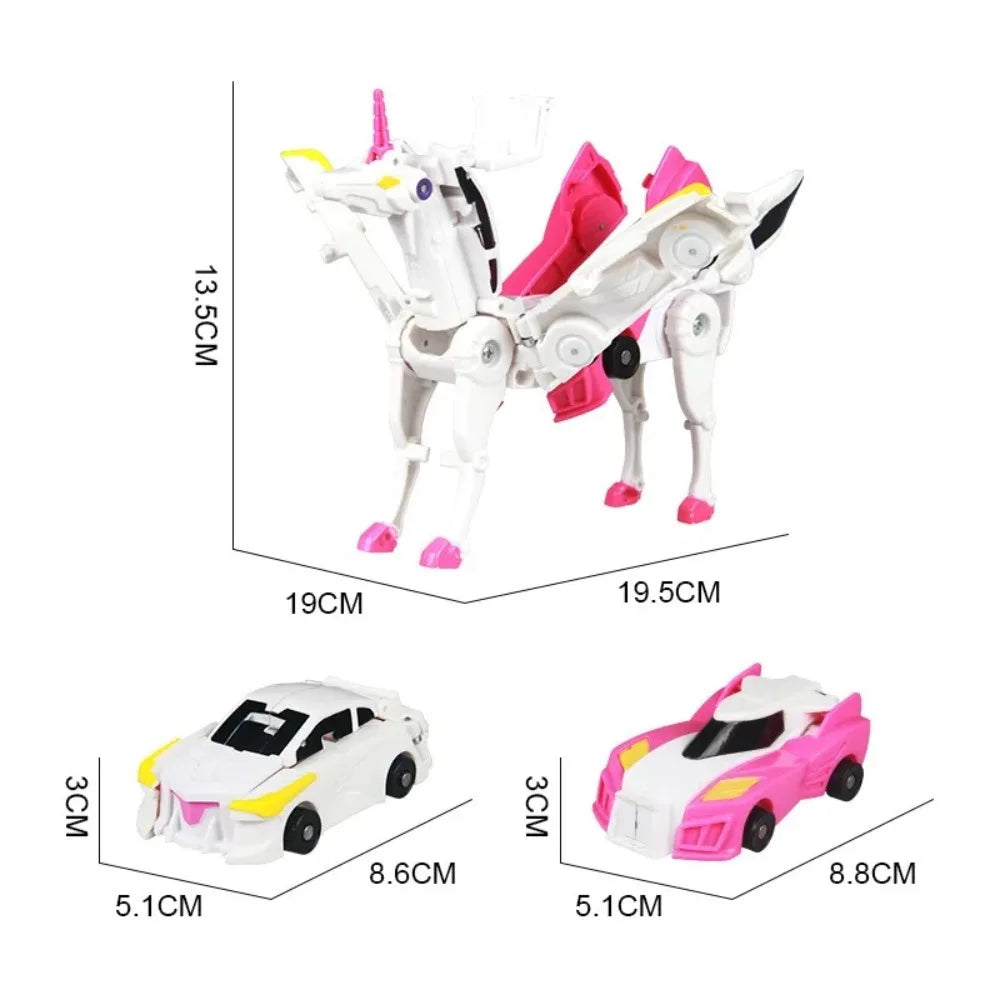 Verwandlungsautos mit magnetischem Einhorn-Design