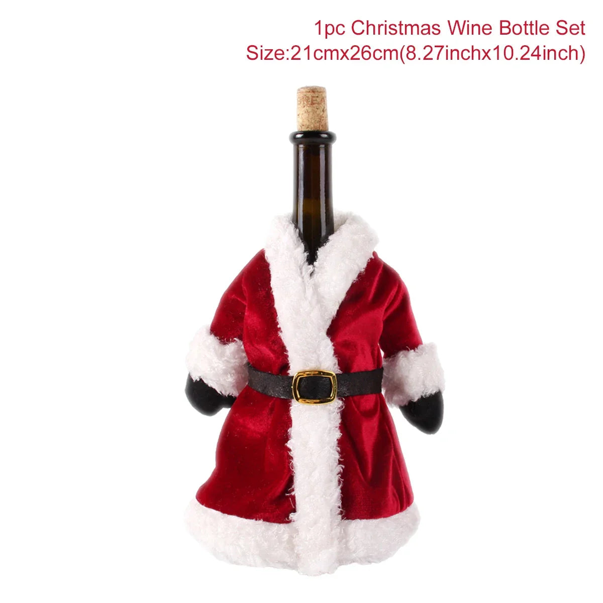 Festive Wine Bottle Cover – Stylish Christmas Decoration