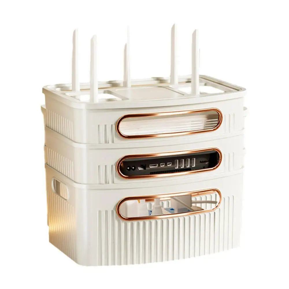 Staubdichte Aufbewahrungsbox für Router – Dekorativer Organizer