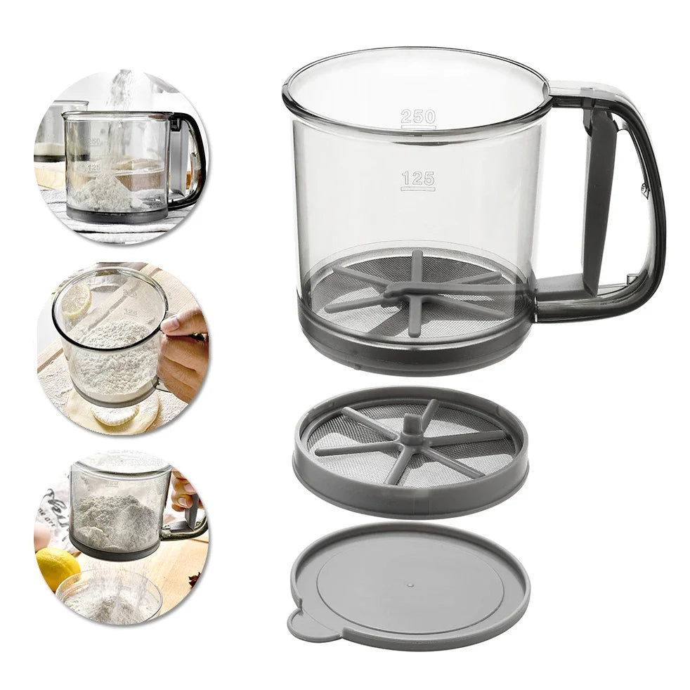 Kuchenprofi Flour Sifter | One-Handed Operation & Precision Sieve | 250ml