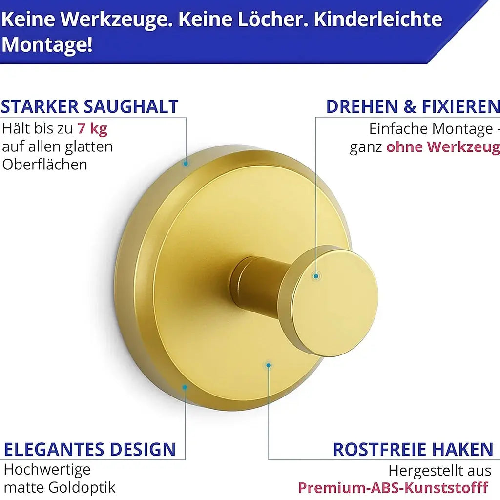 Saug-Haken für Dekorationen – Starker Halt ohne Bohren (2er Set)