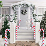 Aufblasbare Weihnachtszuckerstangen – 4er Set PVC-Dekorationen, 87 cm