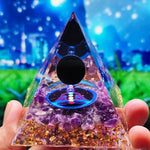 Orgonit-Pyramide mit Amethystpendel – Energie, Schutz und Dekoration