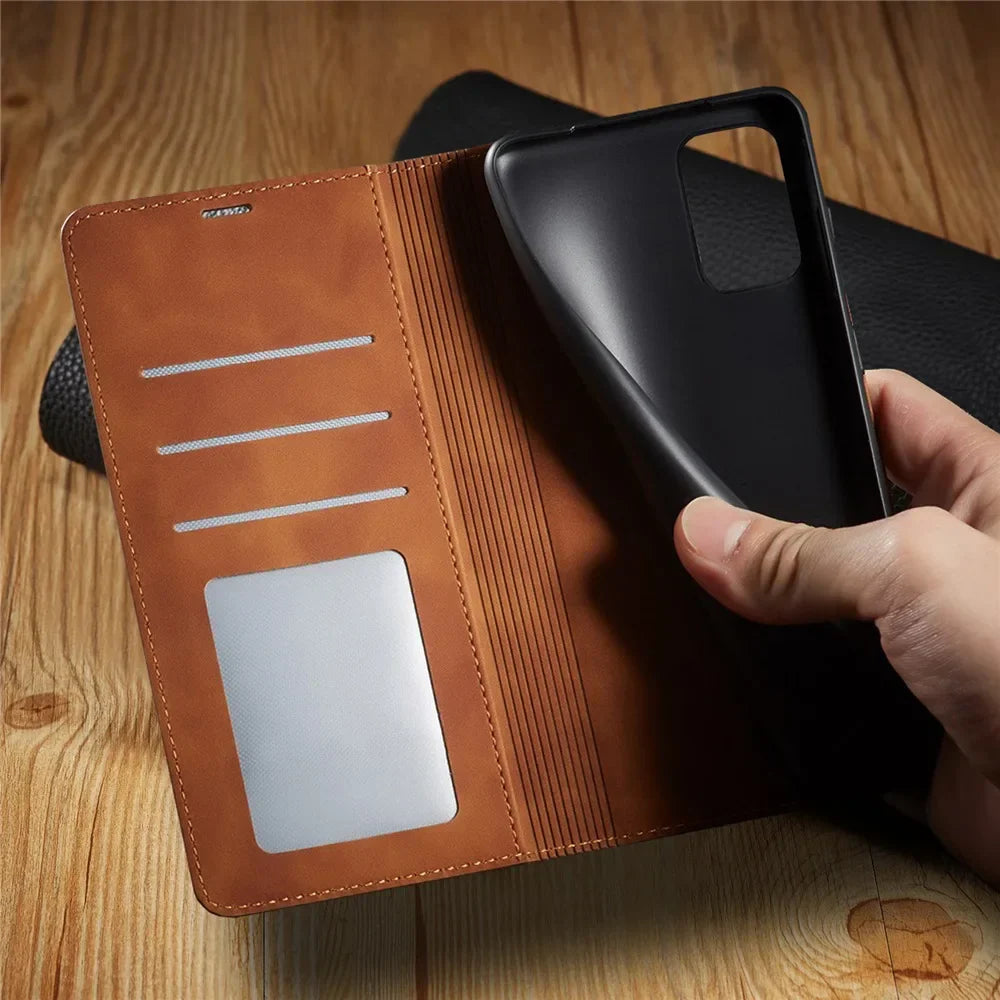 Elegante Ledertaschenschutzhülle für Samsung Galaxy