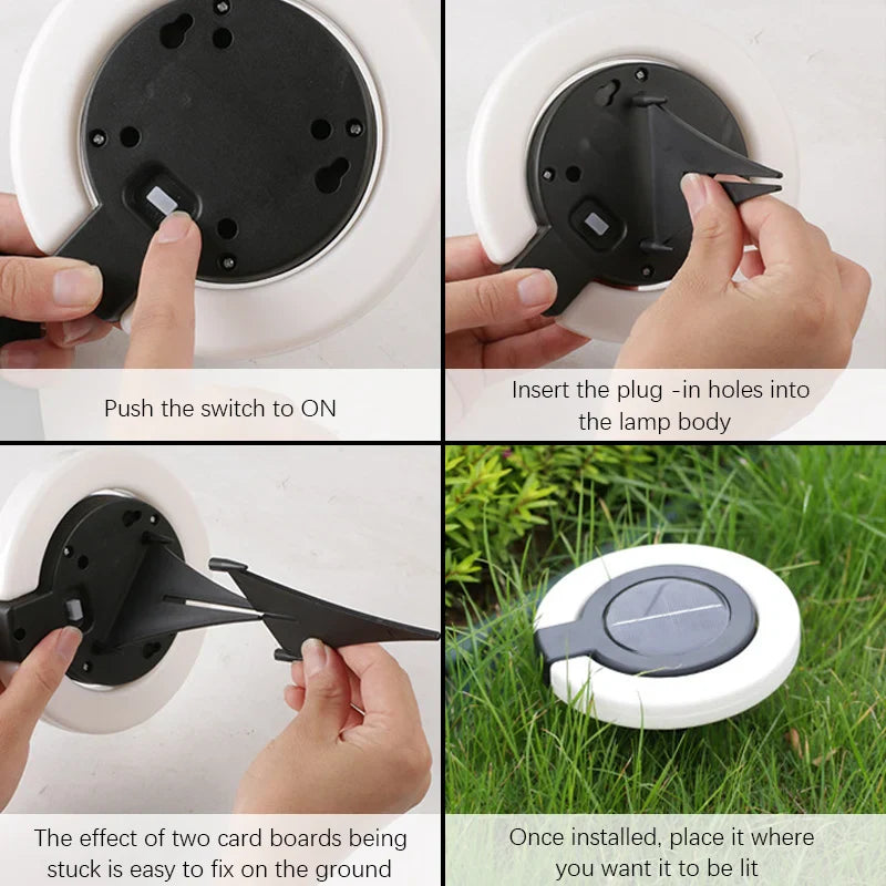 Verstellbare Solar-Gartenleuchte mit 360° Lichtlenkung
