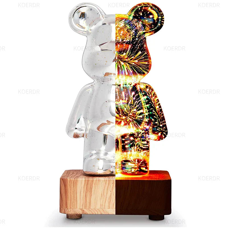Enchanting 3D Bear Lamp with Mesmerizing Light Effects