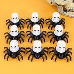 Gespenstische LED Schädel- und Spinnenlampe für Halloween