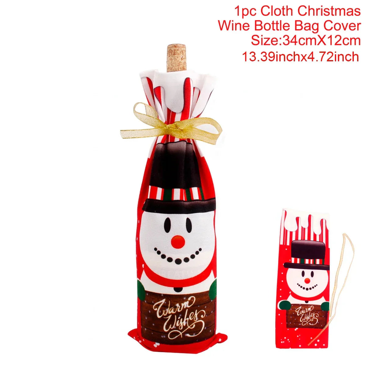 Festive Wine Bottle Cover – Stylish Christmas Decoration