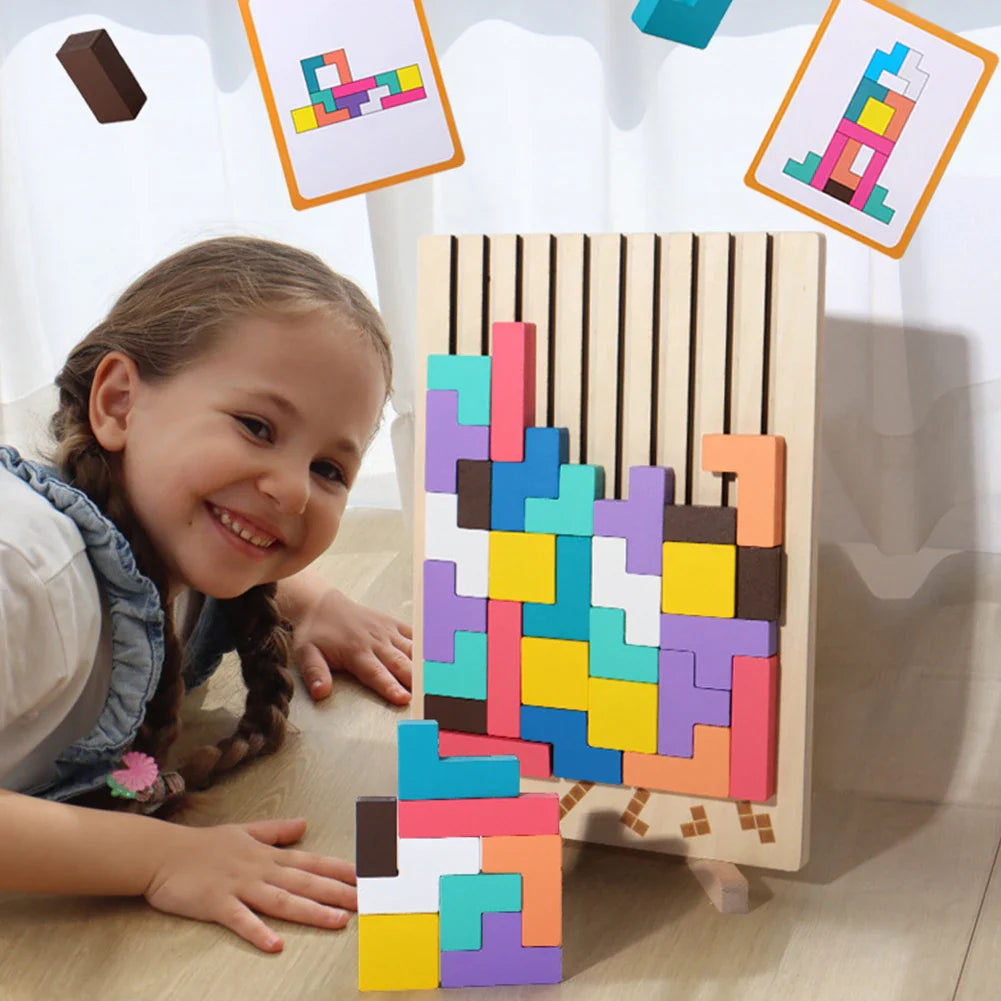 Familienfreundliches 3D Holzpuzzle für kreatives Spielen