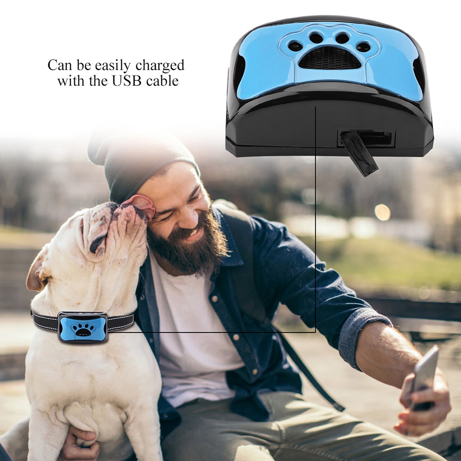 Schmerzfreier Anti-Bellhalsband für Hunde – Vibrationen & Ultraschall