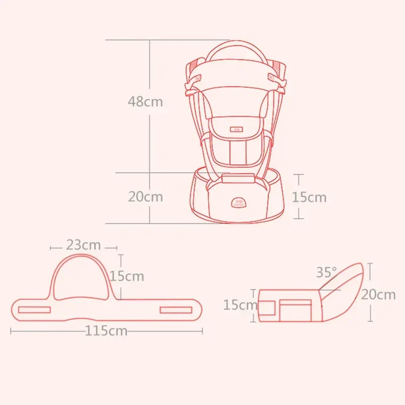 Ergonomischer Tragegurt für Neugeborene – 3-in-1 Baby Tragehilfe