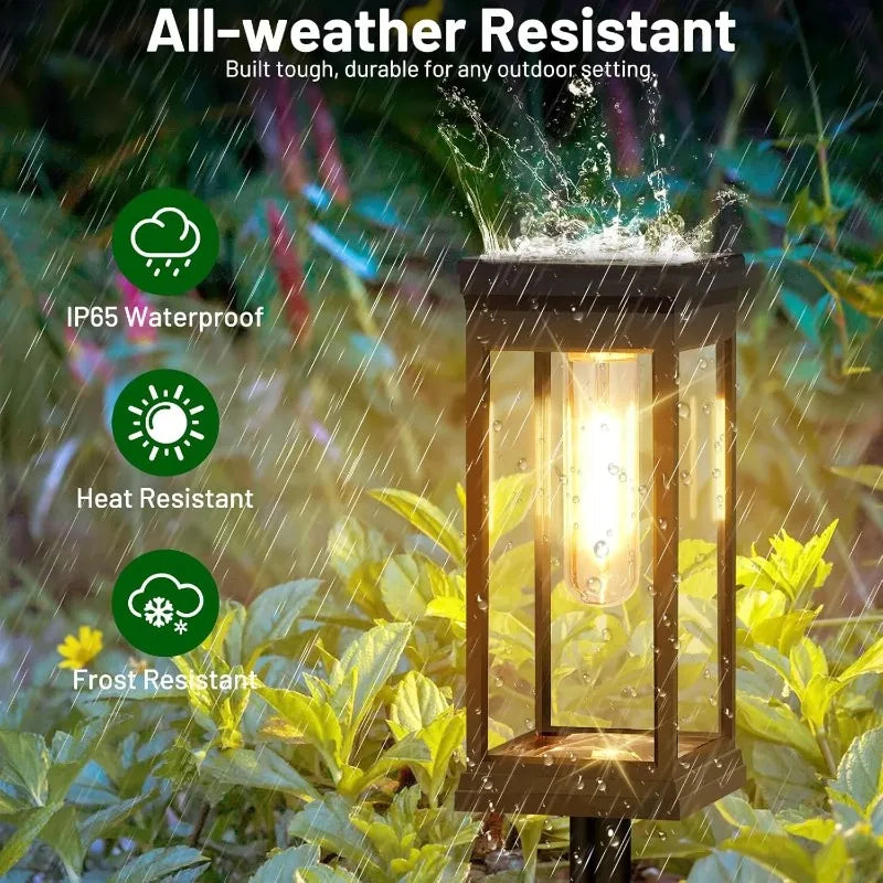 Solarleuchten im Laternenstil – 2er Set für den Garten