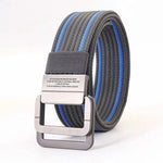 FlexiBelt | Unisex Canvas Gürtel – Doppelt Metallring Schnalle, Verstellbar