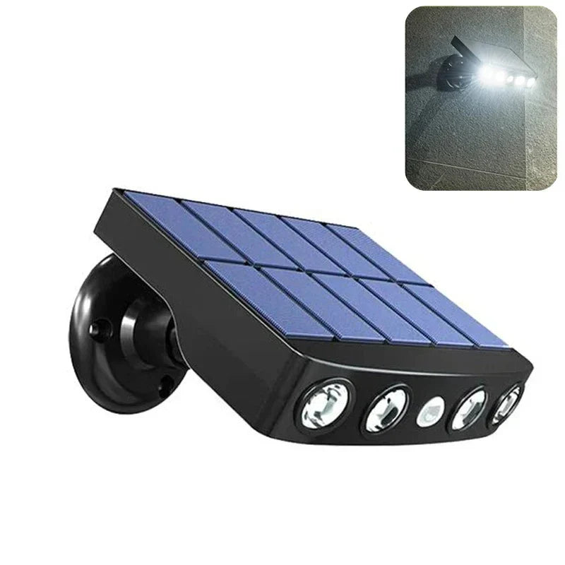 Solare Außenleuchte mit Bewegungsmelder | 4 LEDs | Wetterfest & Kabellos