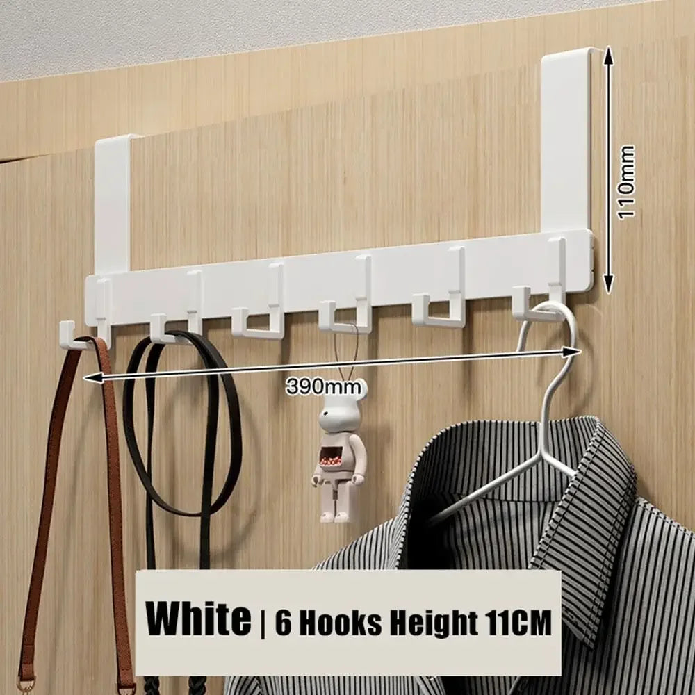 Practical Door Hook Organizer with 6 Aluminum Hooks