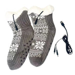 WarmenPfoten USB Heated Socks | Soft Knit Socks for Coziness | Non-Slip Design for Home and Office